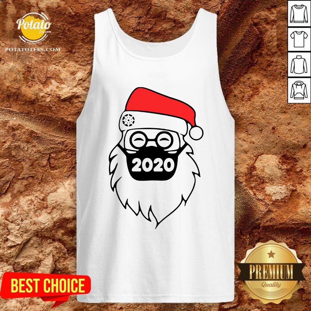 Cute Santa Wearing Mask 2020 Christmas Shirt - Image 3