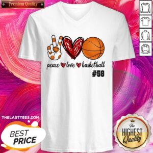 Alternative view of Funny Peace Love Basketball 58 Shirt