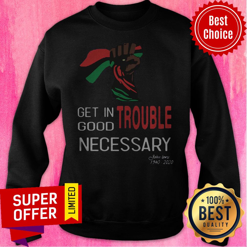 Get In Trouble Good Trouble Necessary Trouble John Lewis 1940 2020 Shirt - Image 2