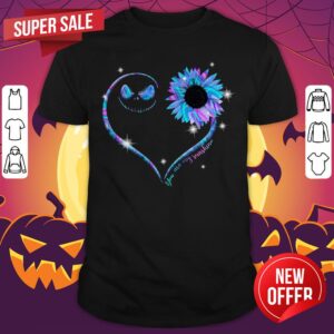 Jack Skellington Sunflower You Are My Sunshine Heart Shirt