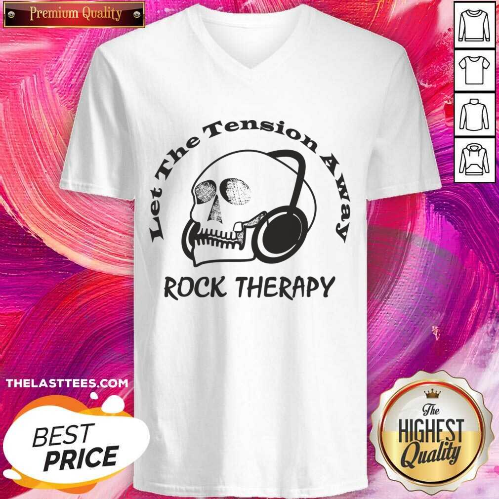 Let The Tension Away Rock Therapy Skull Shirt - Image 5