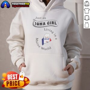 Alternative view of Top Just An Iowa Girl Living In A Maine World Iowa State Map Shirt