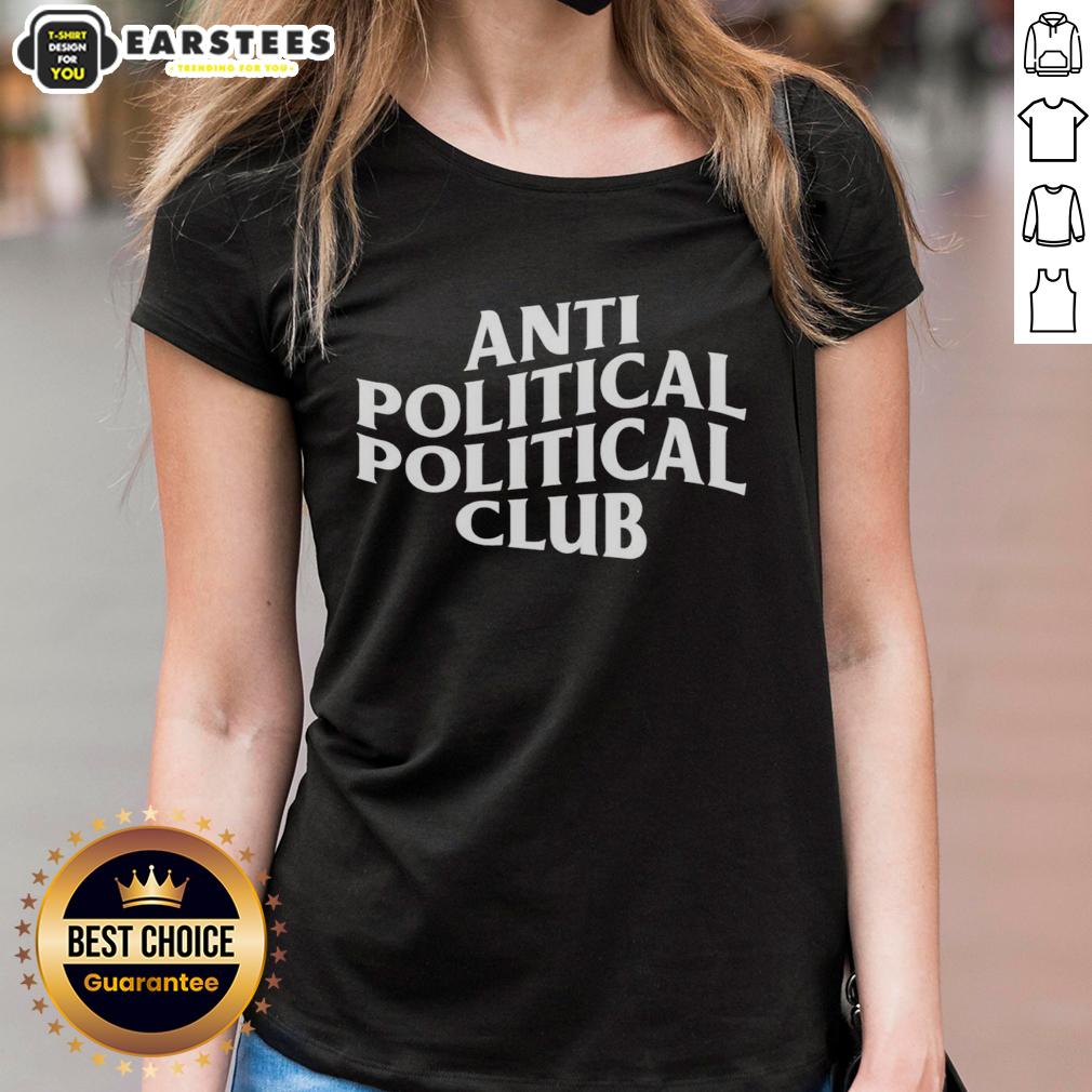 Awesome Anti Political Political Club Wavy T-Shirt - Image 3