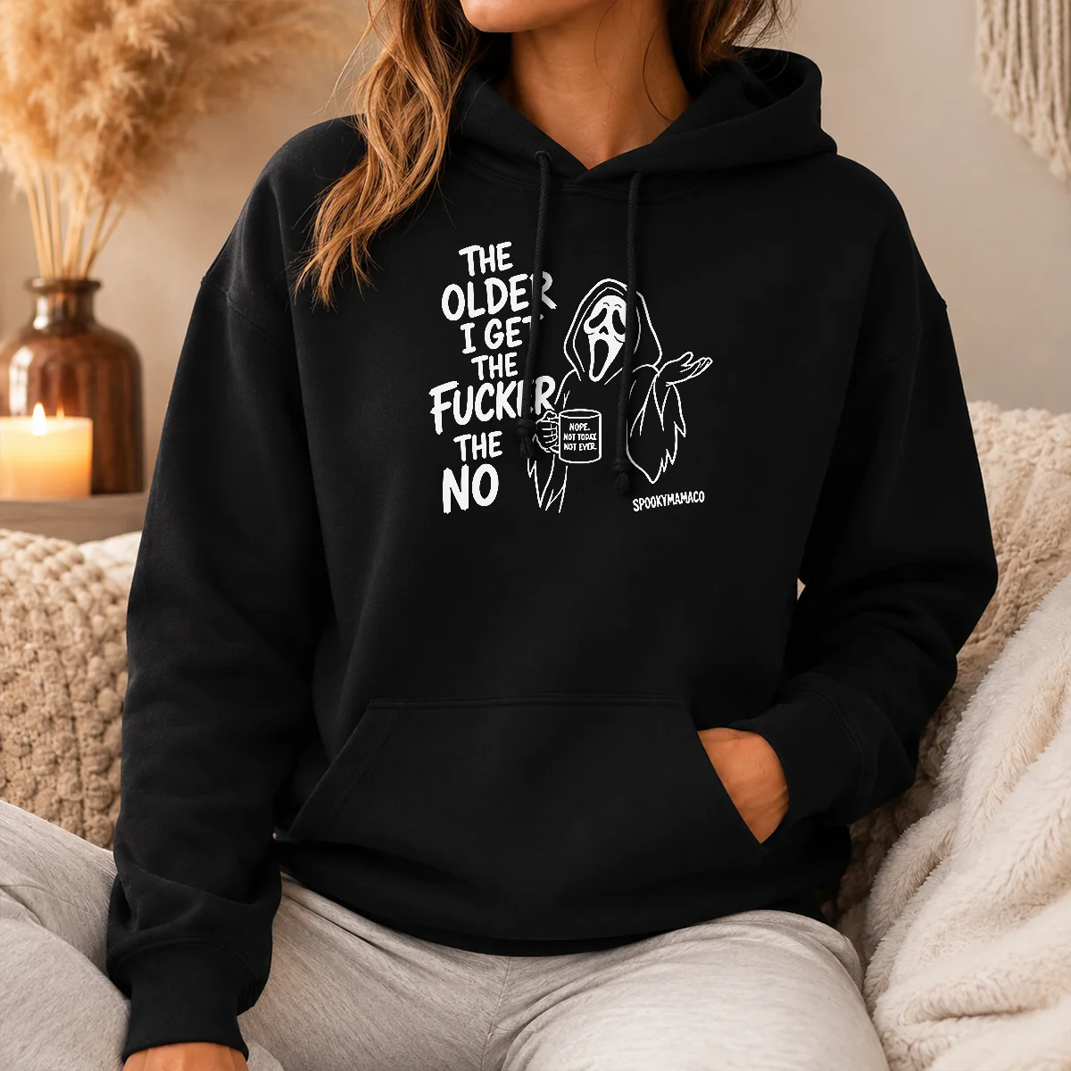 Hot The Older I Get The Fucker The No Ghost Face Nope Not Today Not Ever Shirt - Image 5