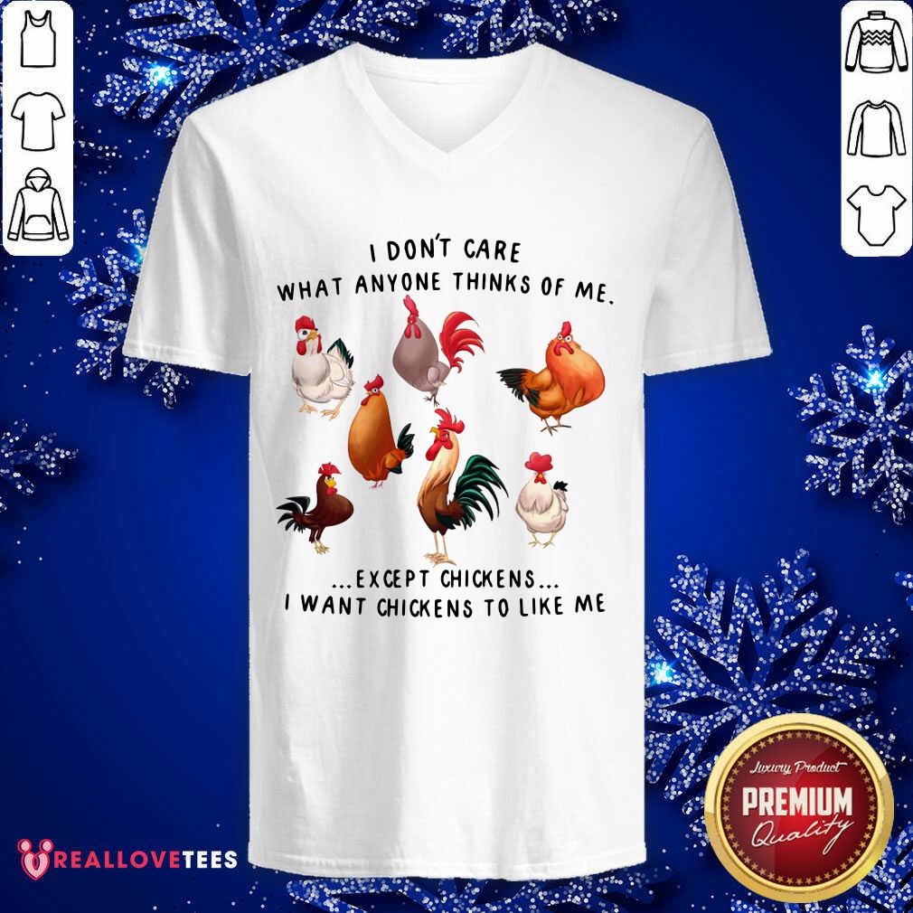 I Dont Care What Anyone Thinks Of Me Except Chickens Shirt - Image 3