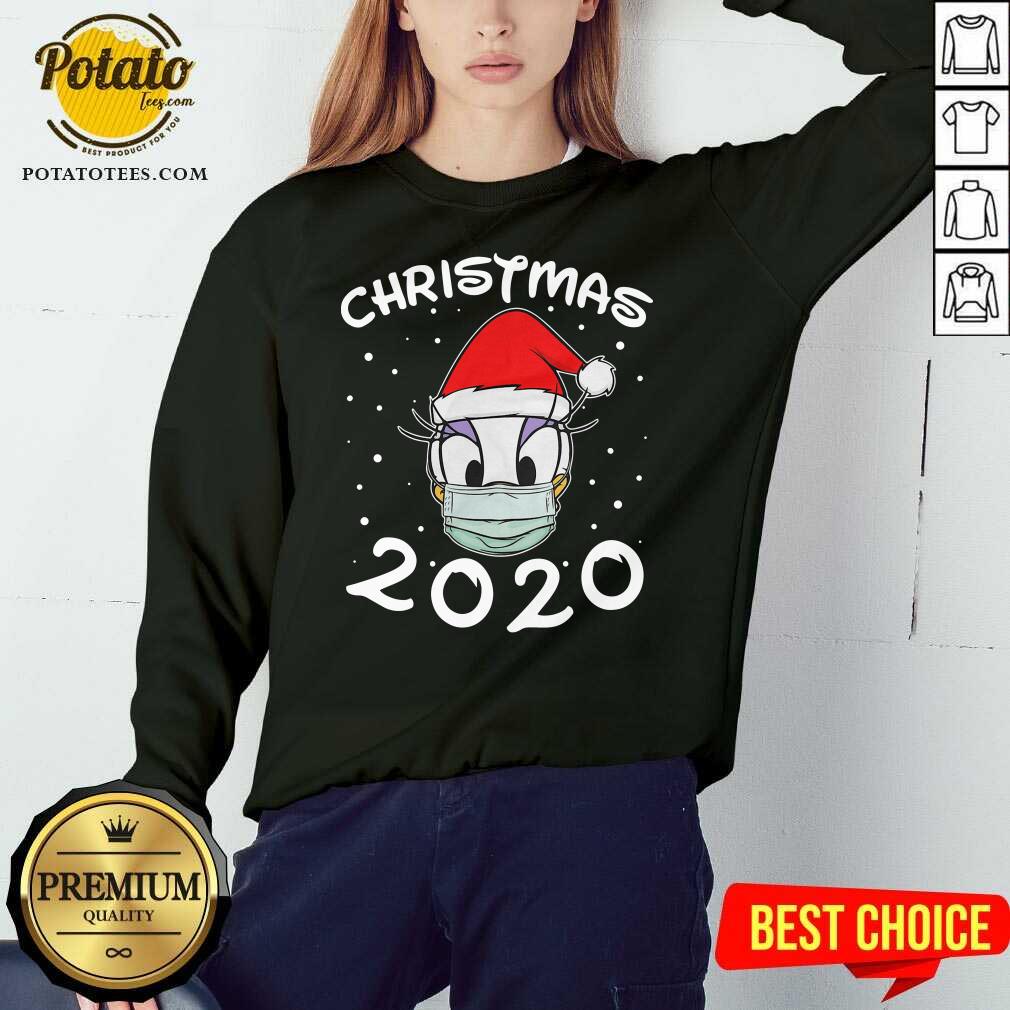 Nice Face Daisy Santa Wear Mask Merry Christmas 2020 Christmas Shirt - Image 3