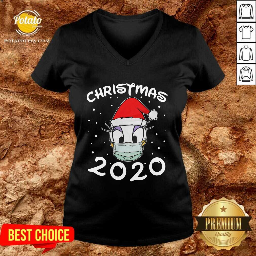 Nice Face Daisy Santa Wear Mask Merry Christmas 2020 Christmas Shirt - Image 5