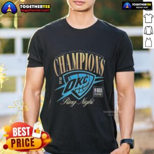 Awesome Oklahoma City Thunder NBA Champisons 2025 Ring Night T-Shirt