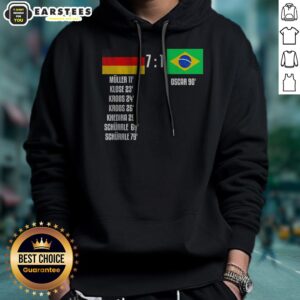 Alternative view of Funny Germany Vs Brazil 7 To 1 Scoreboard Muller Klose Kroos Khedira Schurrle Oscar Shirt