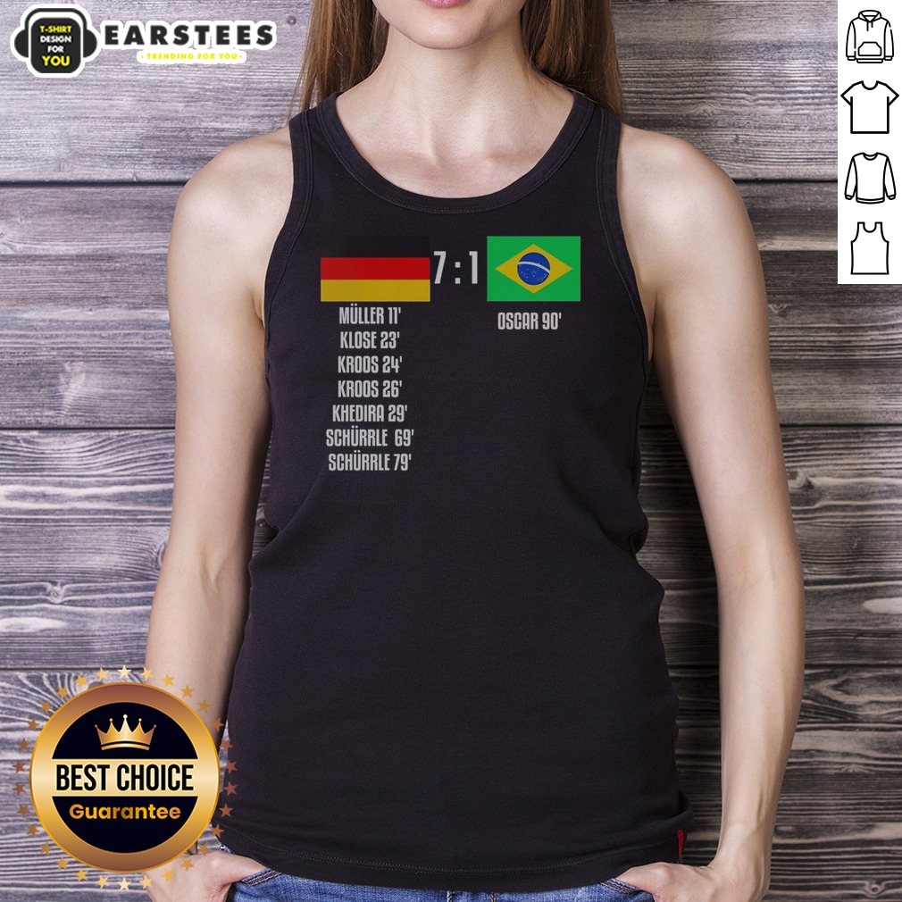 Funny Germany Vs Brazil 7 To 1 Scoreboard Muller Klose Kroos Khedira Schurrle Oscar Shirt - Image 5