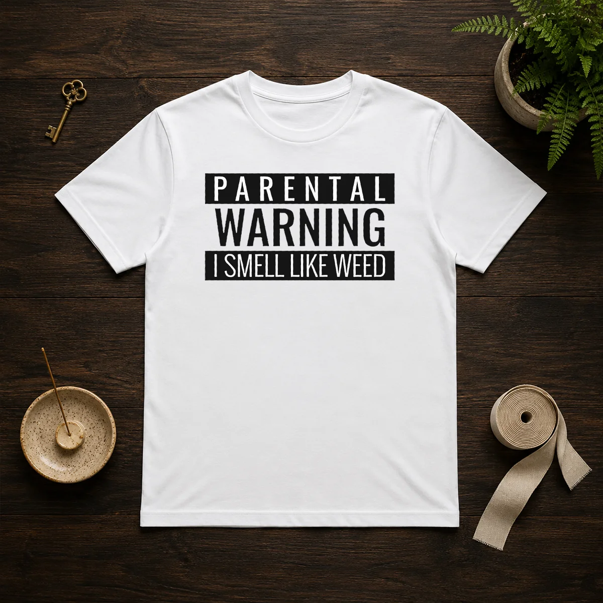 Funny Parental Warning I Smell Like Weed Shirt