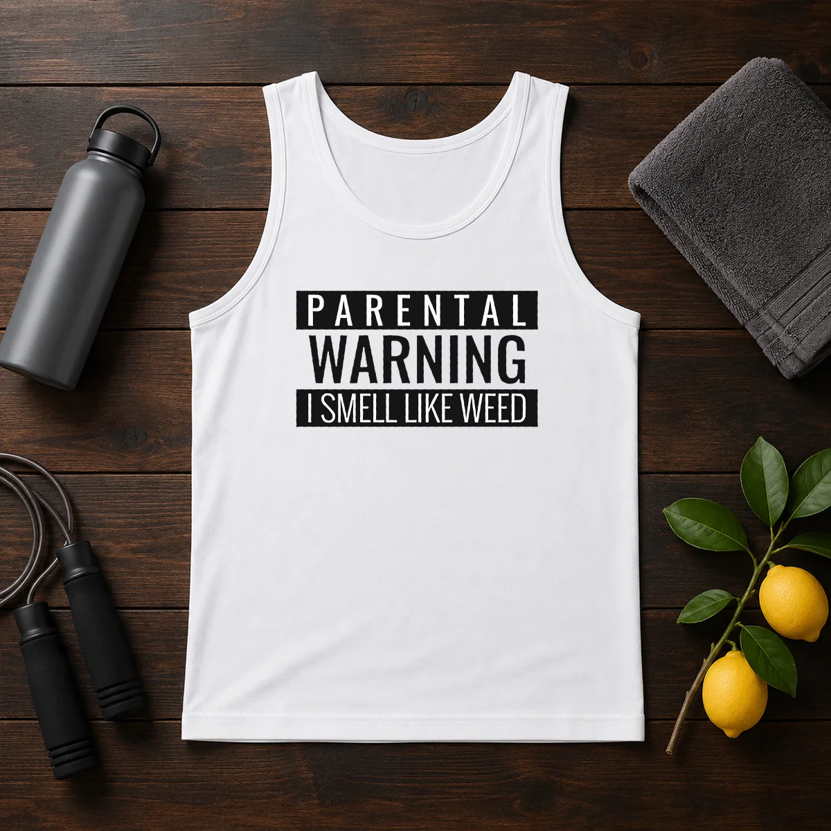 Funny Parental Warning I Smell Like Weed Shirt - Image 3