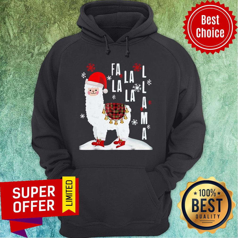 Funny Fa La La Llama Santa Shirt Christmas Shirt - Image 4