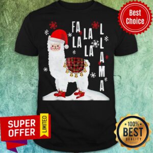 Funny Fa La La Llama Santa Shirt Christmas Shirt