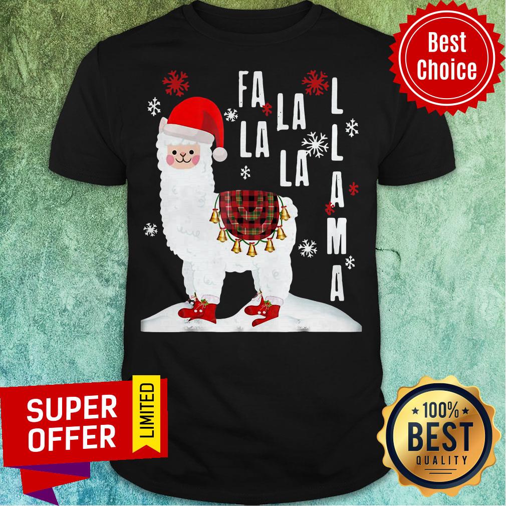 Funny Fa La La Llama Santa Shirt Christmas Shirt