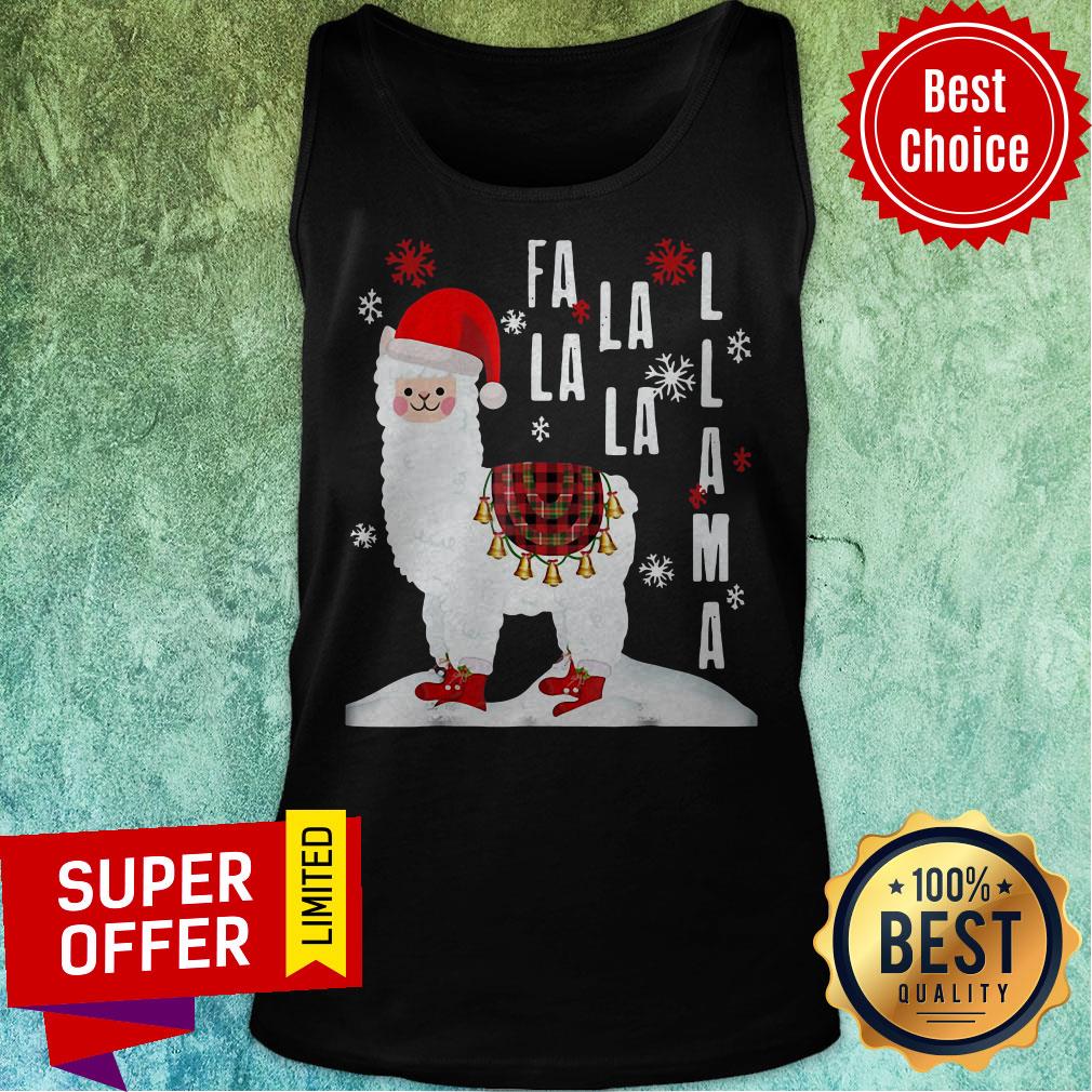 Funny Fa La La Llama Santa Shirt Christmas Shirt - Image 3