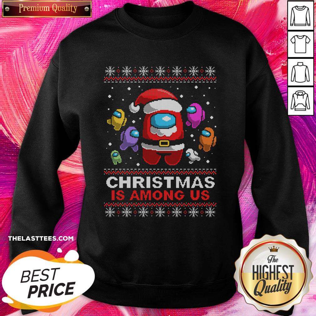 Nice Christmas Is Among Us Ugly Christmas Game Shirt - Image 4