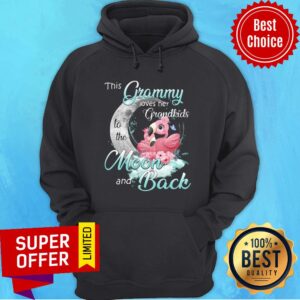 Alternative view of Official Flamingo This Grammy Loves Her Grandkids To The Moon And Back Shirt