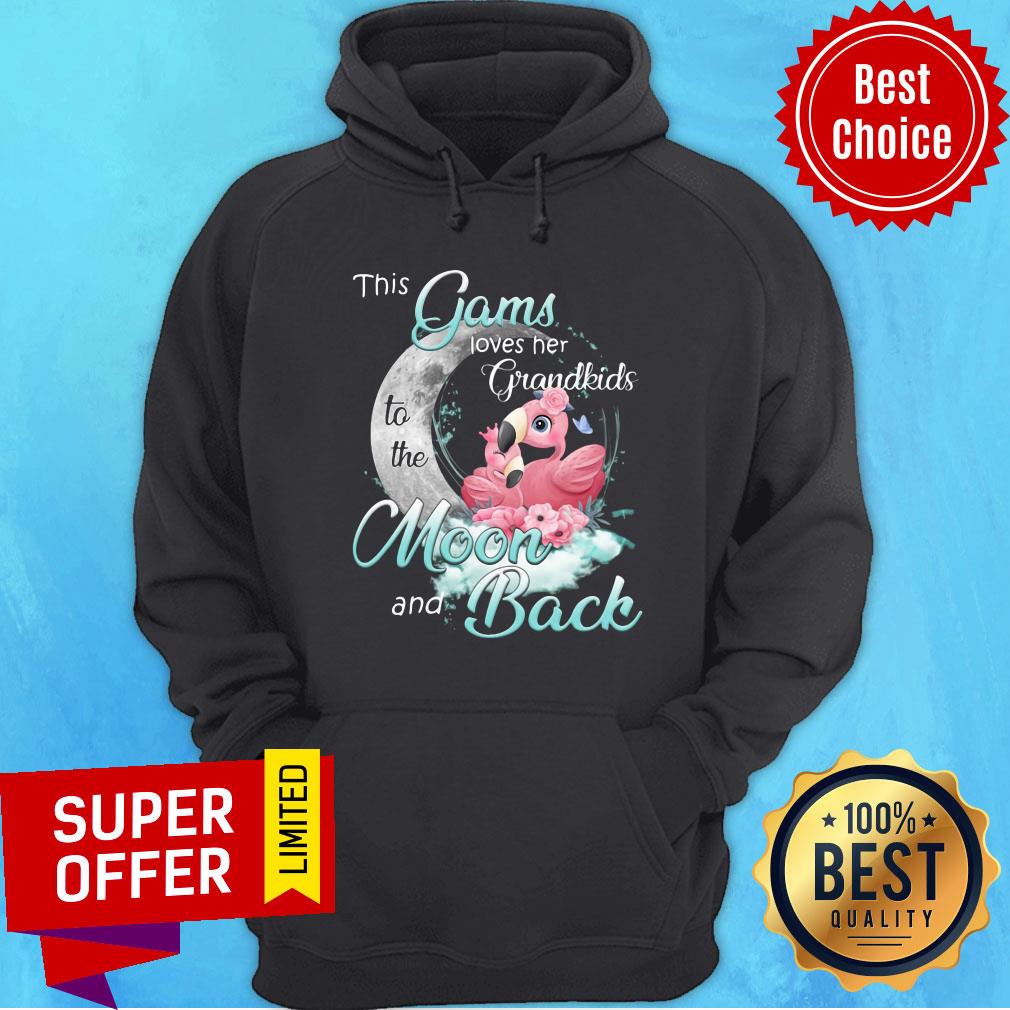 Premium Flamingo This Gams Loves Her Grandkids To The Moon And Back Shirt - Image 2