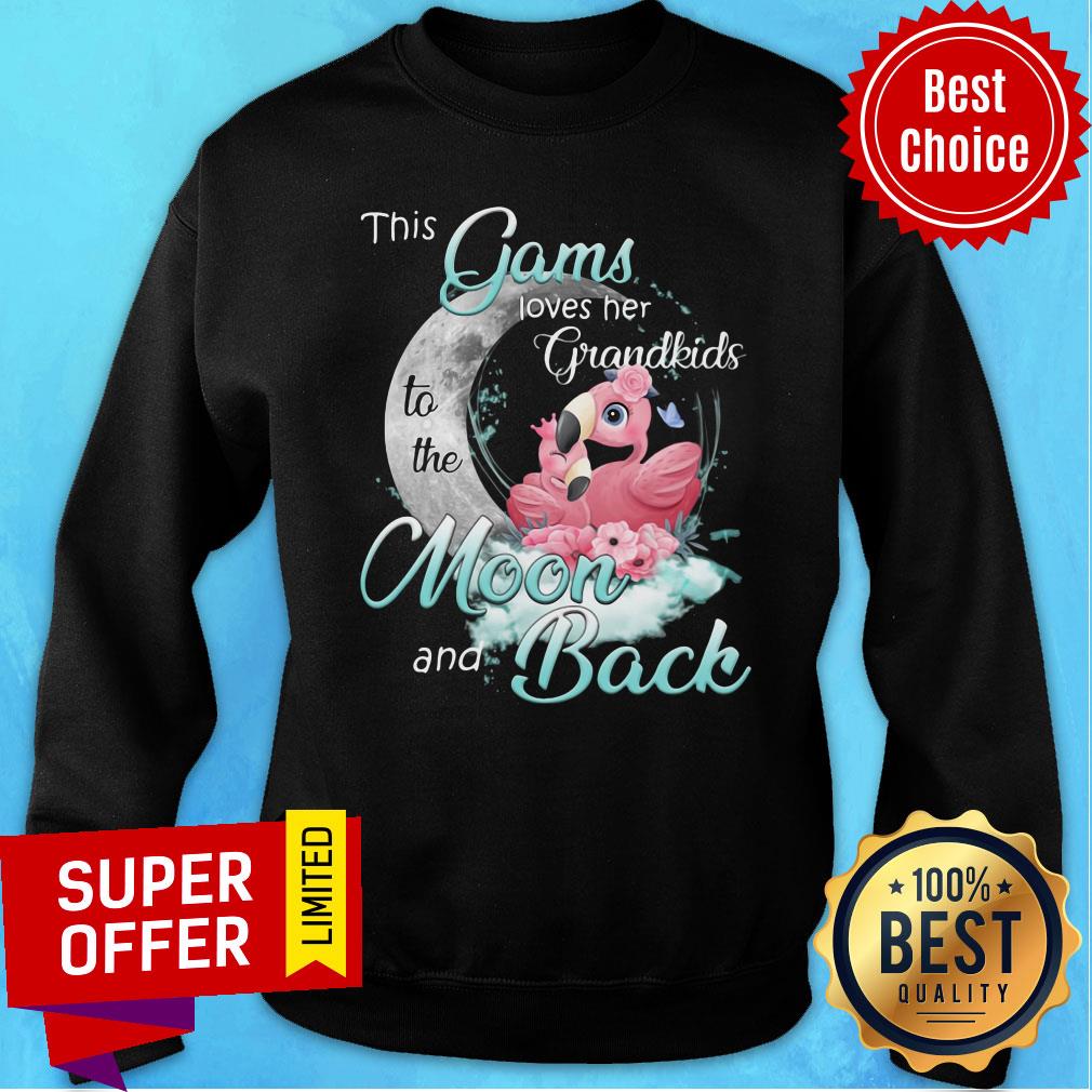 Premium Flamingo This Gams Loves Her Grandkids To The Moon And Back Shirt - Image 5