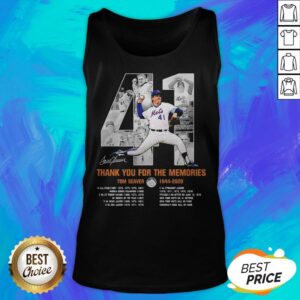 Alternative view of 41 Tom Seaver 1944 2020 Thank You For The Memories Signature Shirt