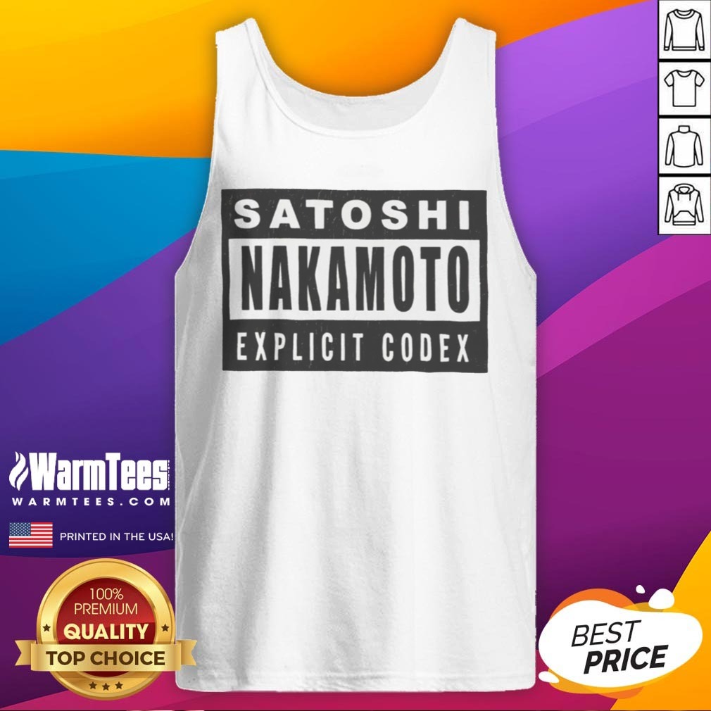 Official Satoshi Nakamoto Explicit Codex Bitcoin Cryptocurrency White Shirt - Image 5