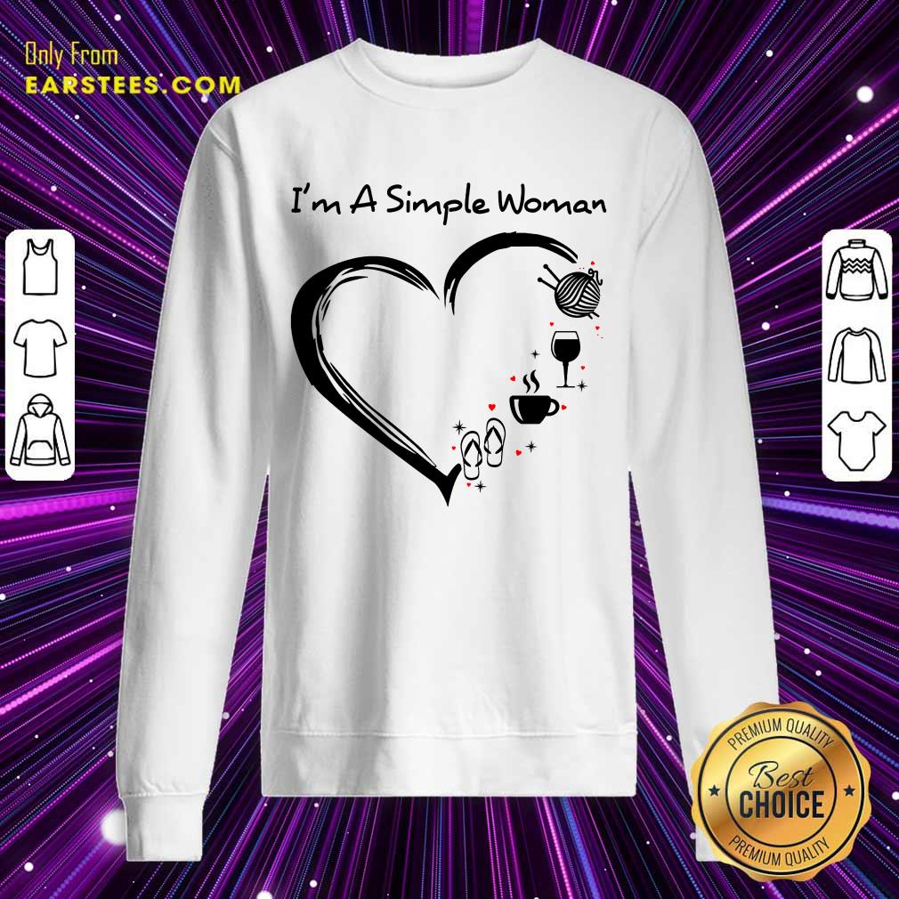 Top I’m A Simple Woman Heart Shirt - Image 3