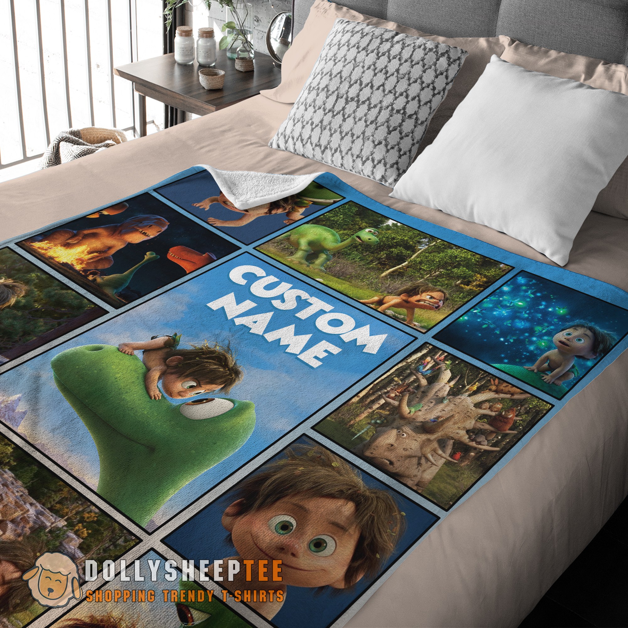 Perfect Disney Pixar The Good Dinosaur Collage Poster Blanket Fleece Customized Blanket - Image 3