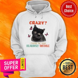 Alternative view of Black Cat Hilariously Unstable Crazy Shirt
