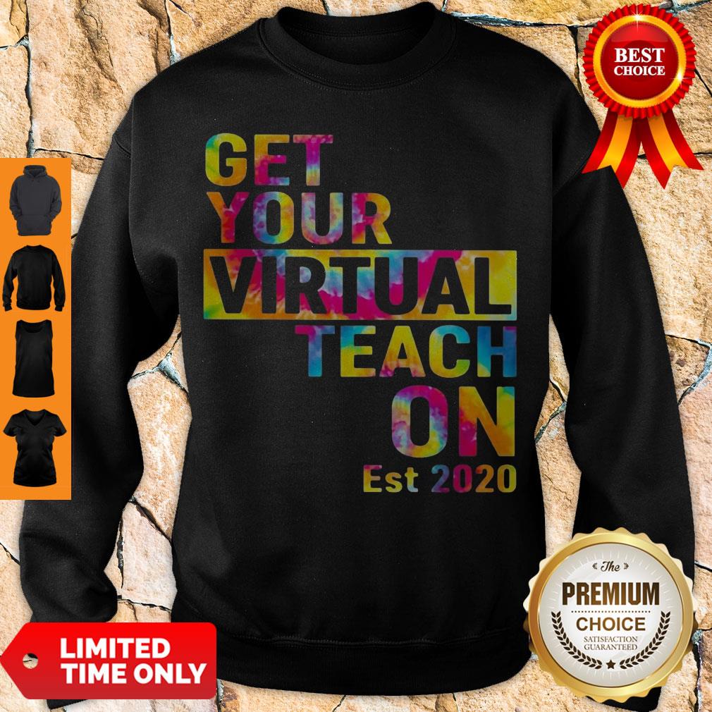 COLORFUL GET YOUR VIRTUAL TEACH ON EST 2020 COLOR SHIRT - Image 3