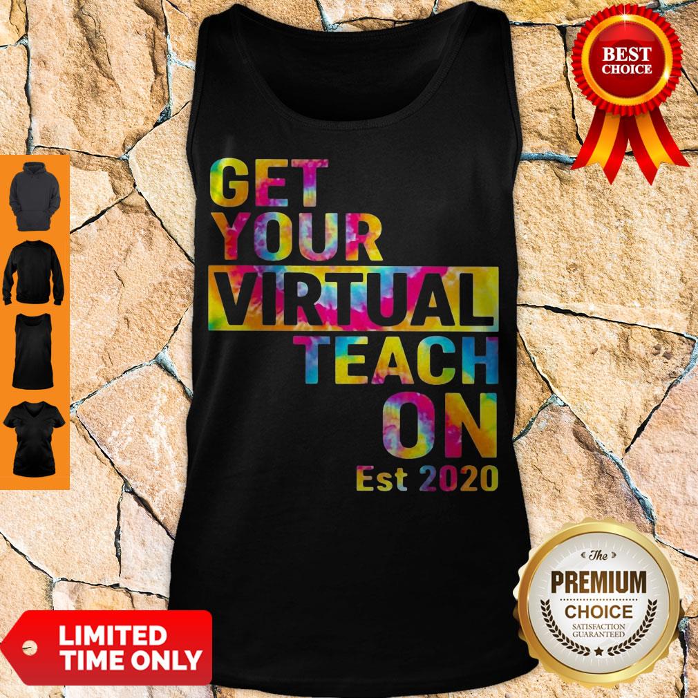 COLORFUL GET YOUR VIRTUAL TEACH ON EST 2020 COLOR SHIRT - Image 4