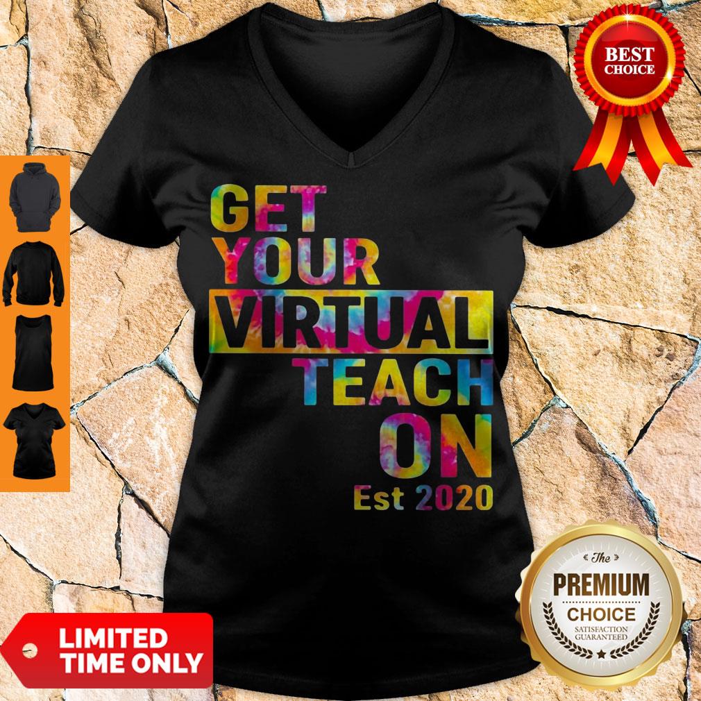 COLORFUL GET YOUR VIRTUAL TEACH ON EST 2020 COLOR SHIRT - Image 5