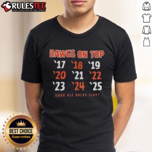 Good Dawgs On Top Good Ole Rocky Flop Georgia Bulldog Vs Tennessee Volunteers T-Shirt