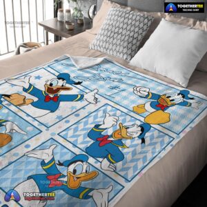 Alternative view of Official Disney Donald Duck With Signature And Friends Donald Duck Moods Blanket Customize Blanket