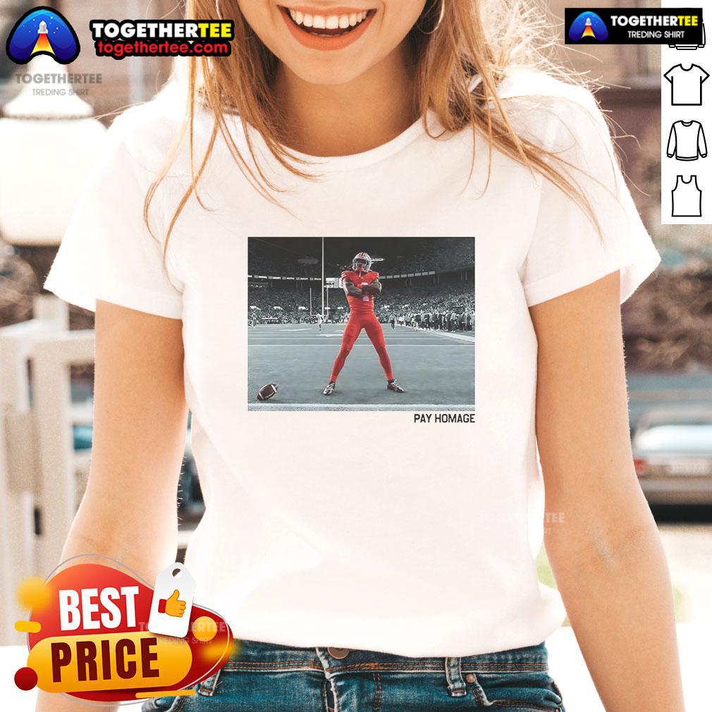 Original Jeremiah Smith Ohio State Buckeyes Football Pay Homage T-Shirt - Image 3