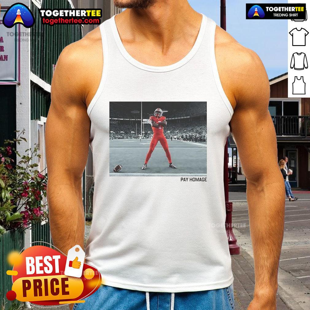 Original Jeremiah Smith Ohio State Buckeyes Football Pay Homage T-Shirt - Image 4