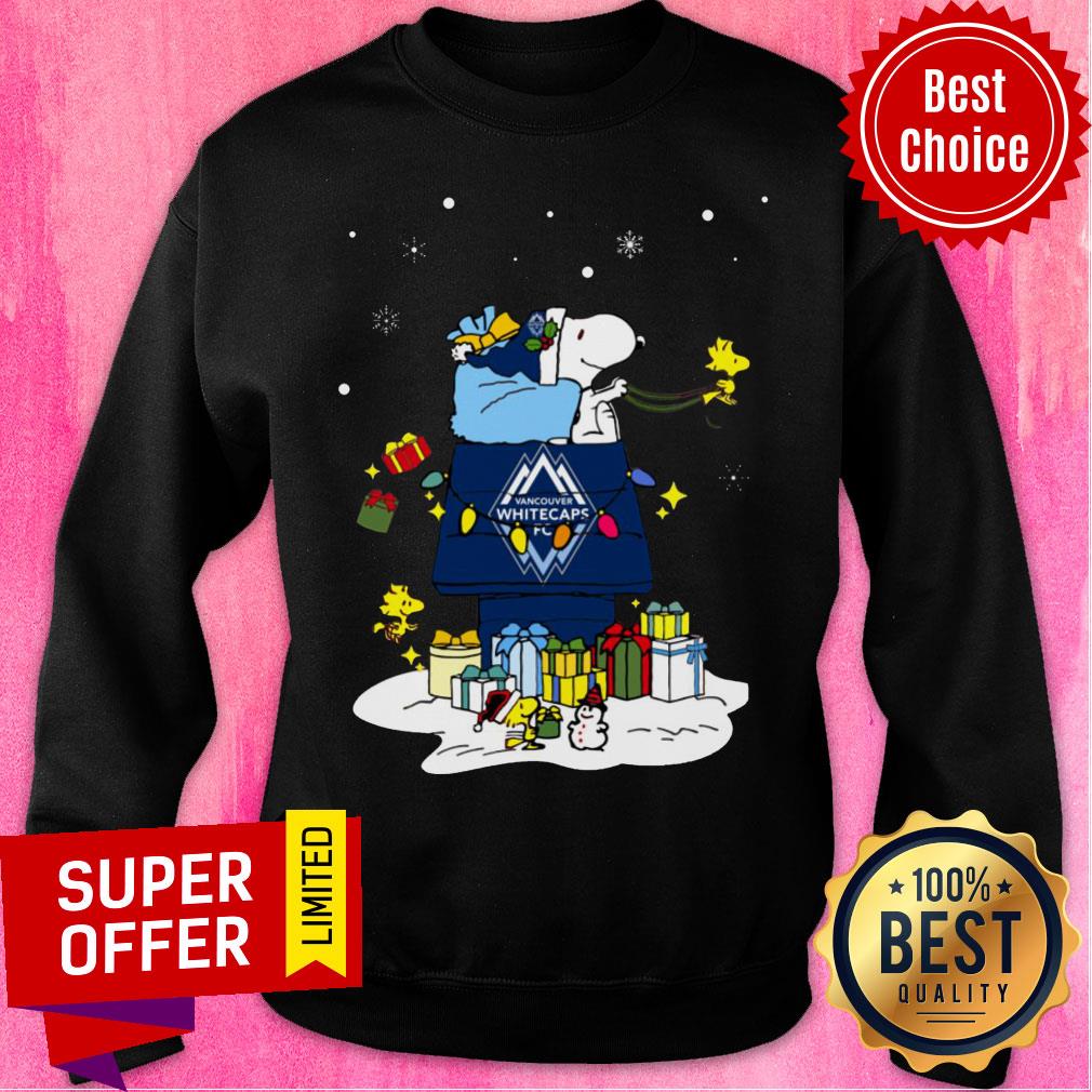 Awesome Vancouver Whitecaps FC Santa Snoopy Wish You A Merry Christmas Shirt - Image 5