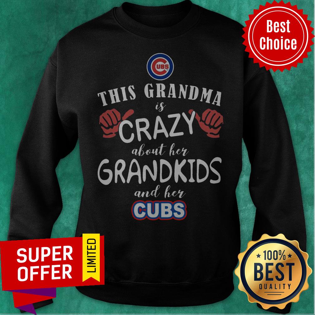 Top This Grandma Is Crazy About Her Grandkids And Her Cubs Shirt - Image 2