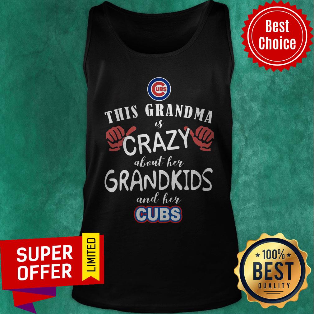 Top This Grandma Is Crazy About Her Grandkids And Her Cubs Shirt - Image 5