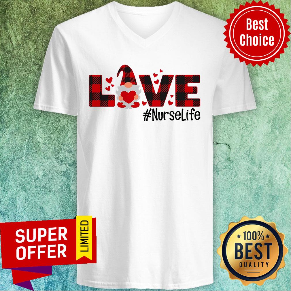 Awesome Gnome Love Valentine Nurse Life Shirt - Image 3