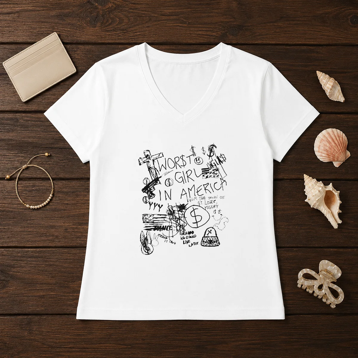 Official Worst Girl In America From The Town Of St Loser Misery Richard We Should Link Later Shirt - Image 2