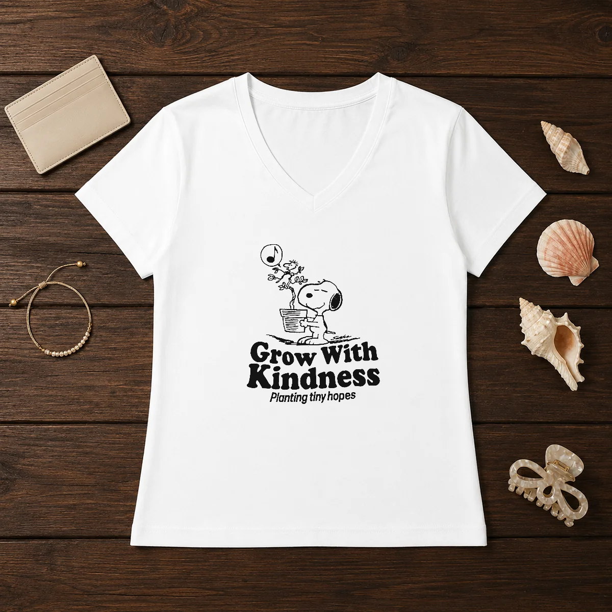 Awesome Snoopy Grow With Kindness Planting Tiny Hopes Shirt - Image 2