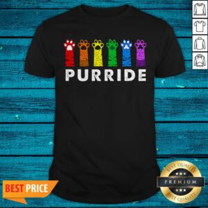 Funny LGBT Cat Paws Purride Shirt