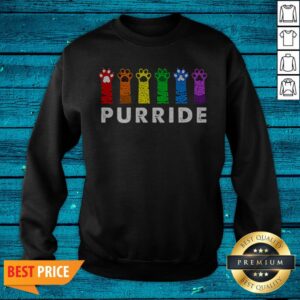 Alternative view of Funny LGBT Cat Paws Purride Shirt