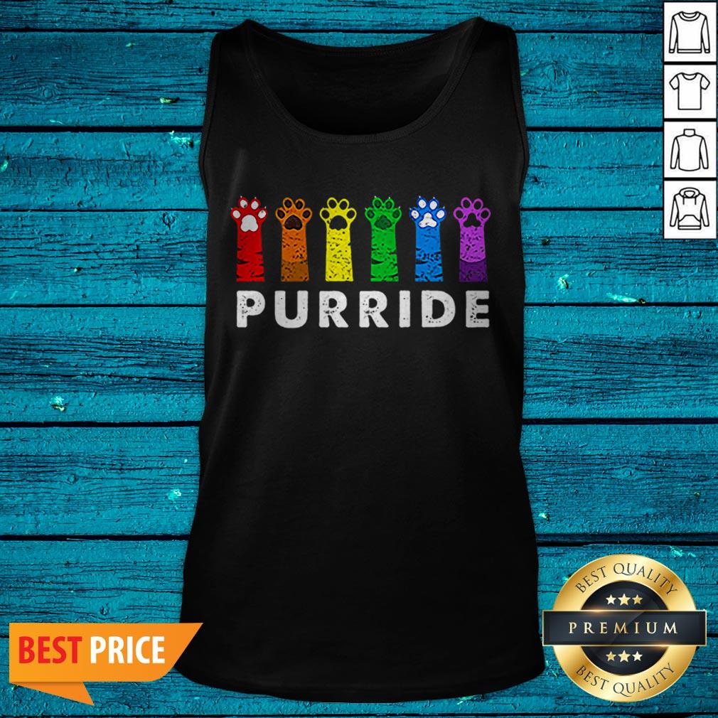 Funny LGBT Cat Paws Purride Shirt - Image 5