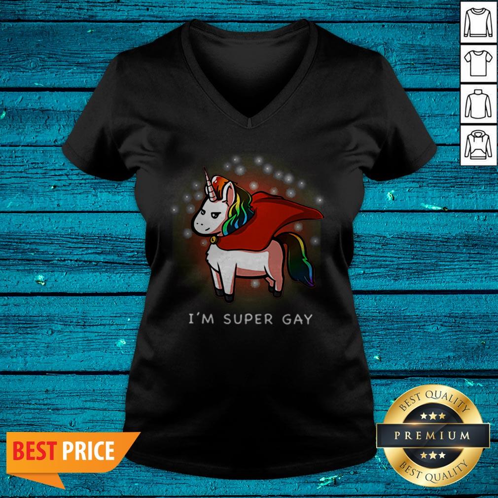Great LGBT Unicorn I’m Super Gay Shirt - Image 4