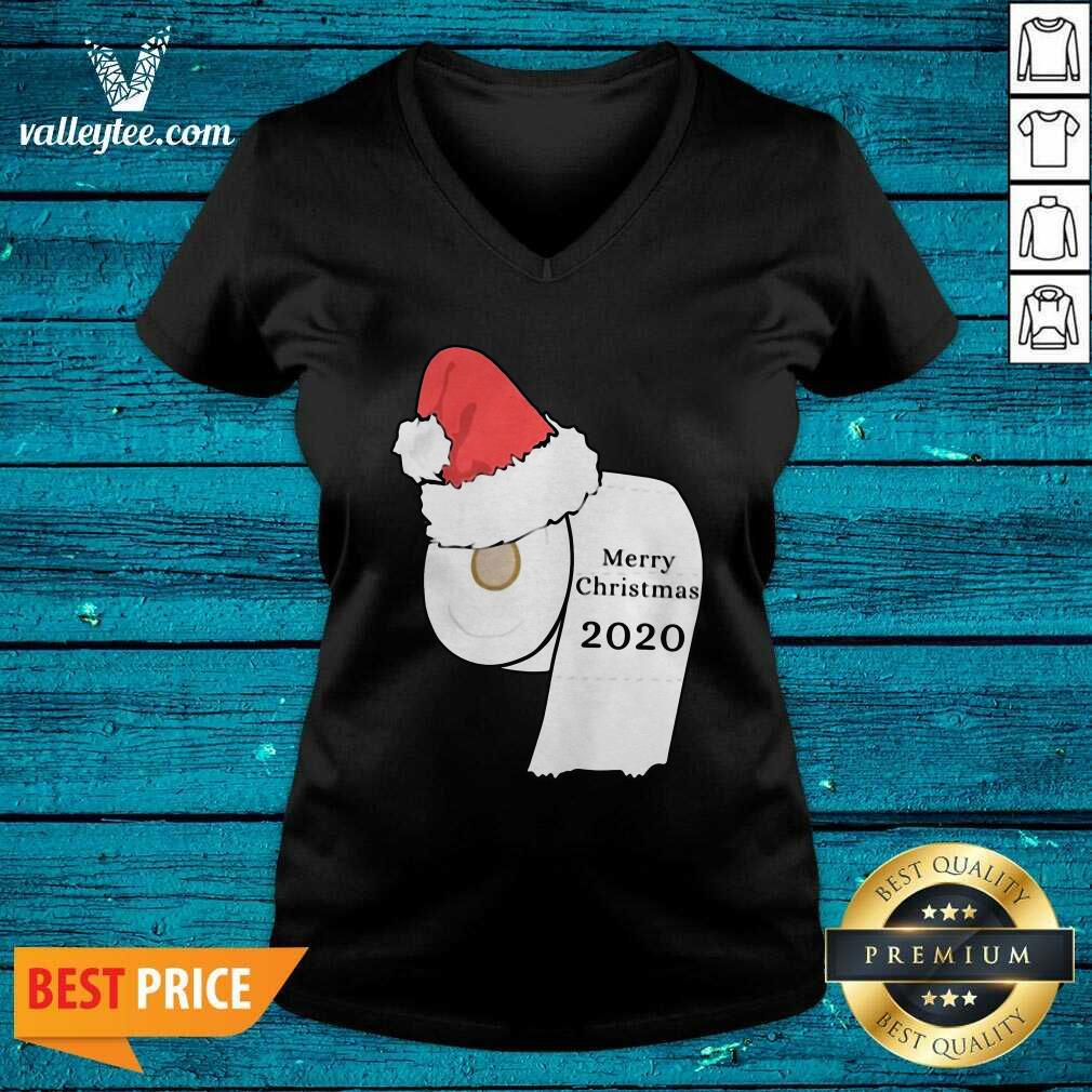 Premium Santa Hat Toilet Paper Merry Christmas 2020 Shirt - Image 3