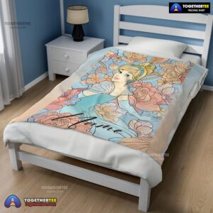 Alternative view of Official Disney Cinderella Elegant Princess Bloom Blanket Fleece Customized Blanket