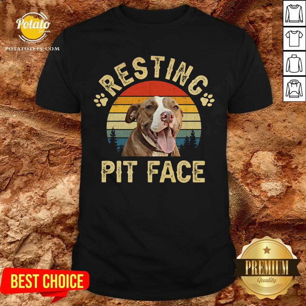 Top Pitbull Resting Pit Face Funny Shirt