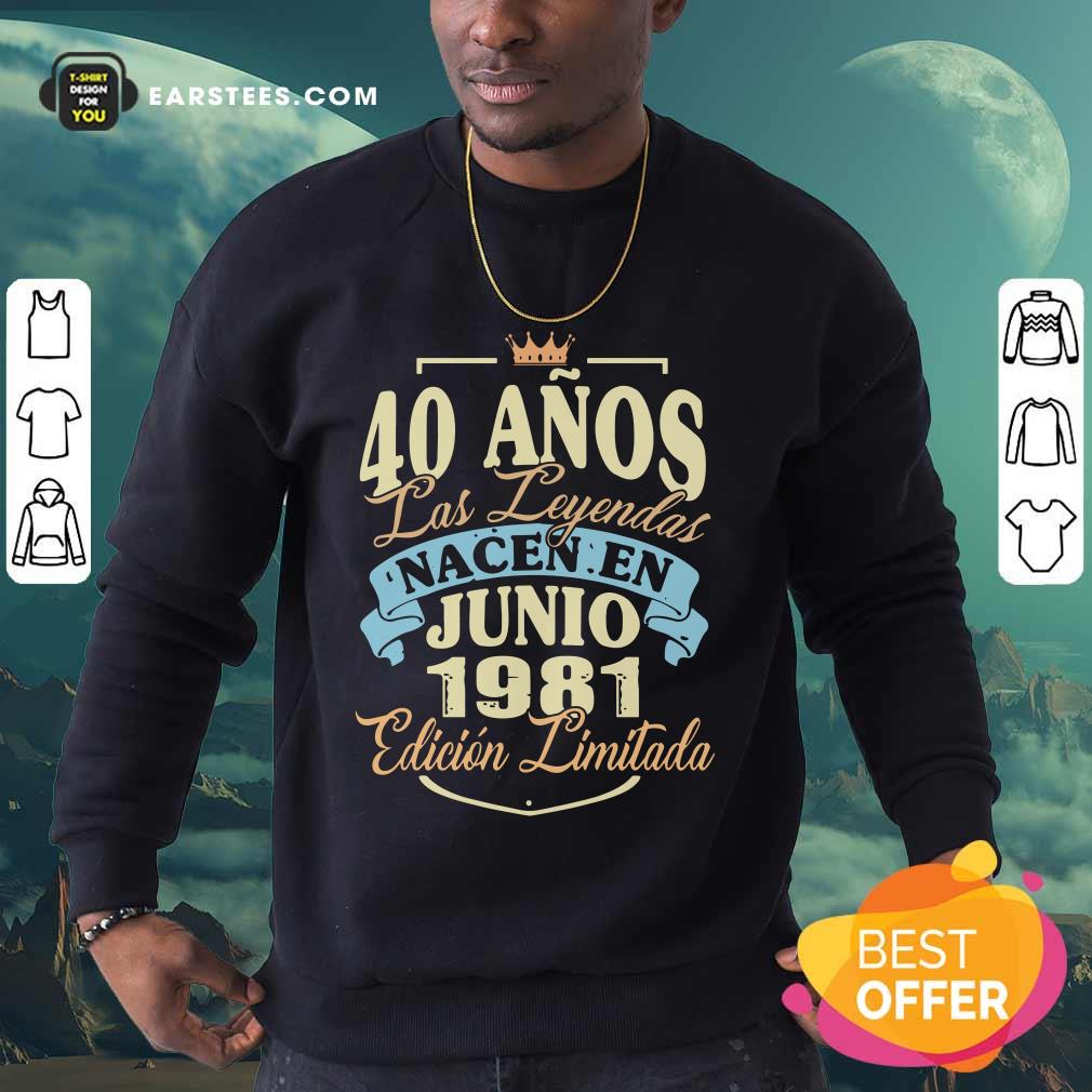40 Anos Las Leyendas Junio 1981 Shirt - Image 3